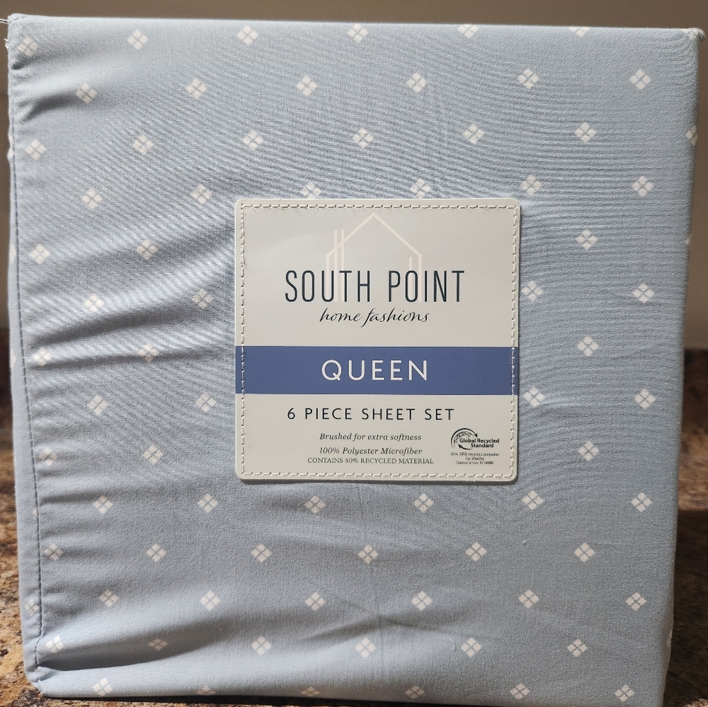 South Point Home Fashions Microfiber Sheet Set (Diamond Dot)